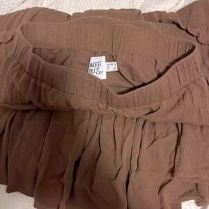 Princess poly brown tiered maxi skirt